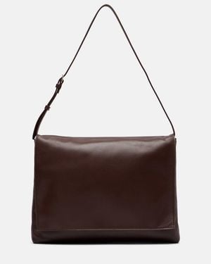 The Row Nan Leather Shoulder Bag - Brown