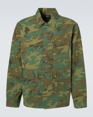 RRL Camouflage Cotton Overshirt - Green