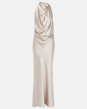 The Sei Draped Silk Gown - White