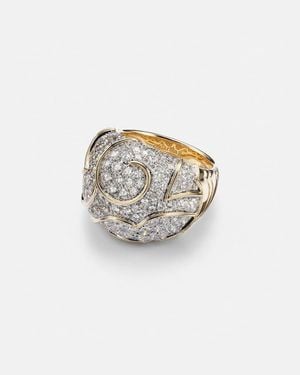 Marina B Ring Onda Bombe Aus 18Kt Gelbgold Mit Diamanten - Weiß
