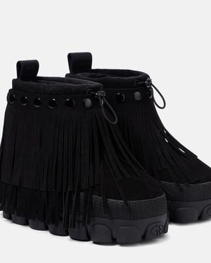 Goldbergh Vergara Fringed Suede Snow Boots - Black