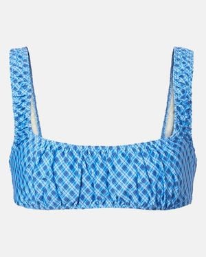 Montce Top Bikini Zoe A Quadri - Blu