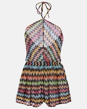 Missoni Playsuit Zigzag Aus Haekelstrick - Mehrfarbig