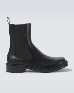 McQueen Bottines Chelsea Trunk En Cuir - Noir