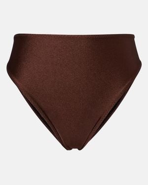 SAME High-Rise Bikini Bottoms - Brown