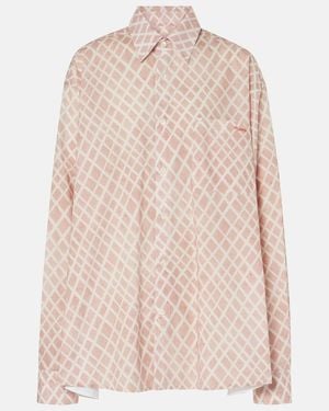 Marni Checked Cotton Poplin Shirt - Pink