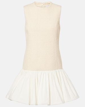 Patou Vestido Corto De Tweed Y Faya - Neutro