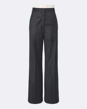Rohe Virgin Wool Wide-Leg Pants - Gray
