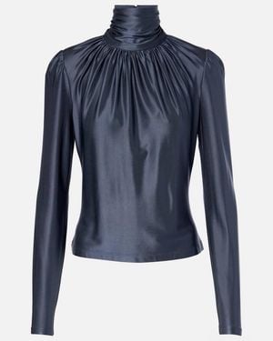 Rabanne Top Aus Jersey - Blau