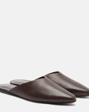 Herbert Levine Homebody Leather Mules - Brown