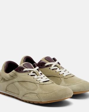 Bottega Veneta Orbit Flash Suede Trainers - Green