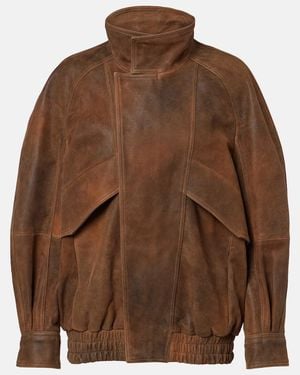 Nour Hammour Ariste Leather Jacket - Brown