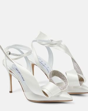 Area X Sergio Rossi Marquise Embellished Court Shoes - White