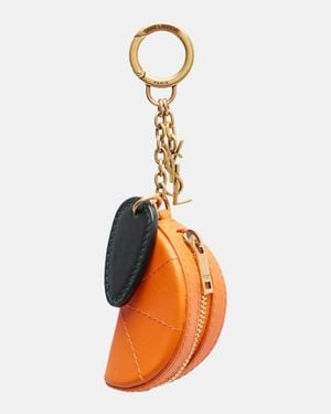 Saint Laurent Leather Keychain - Orange