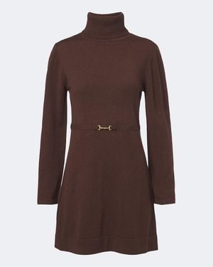 RIXO London Aly Wool And Cashmere Jumper Dress - Brown