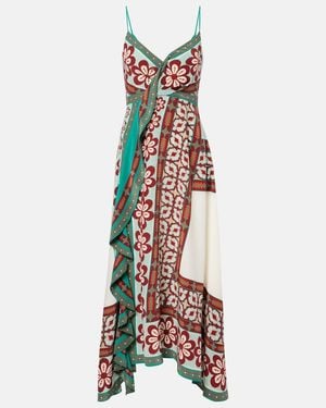 La DoubleJ Turn Around Silk Crepe De Chine Maxi Dress - White