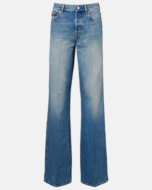 Gucci Horsebit Mid-Rise Flared Jeans - Blue