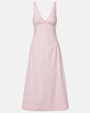 Posse Lindie Cotton Poplin Midi Dress - Pink