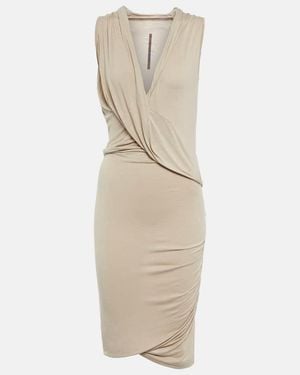 Rick Owens Lilies Ruched Minidress - Natural