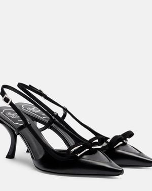 Roger Vivier Slingback-Pumps Virgule 75 Aus Leder - Schwarz