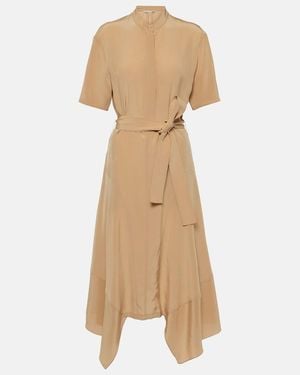 Stella McCartney Silk Crepe De Chine Shirt Dress - Natural