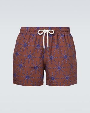 Frescobol Carioca Rio Printed Swim Trunks - Red