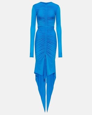 Alex Perry Marston Satin Midi Dress - Blue