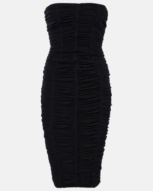 The Attico Tulle Bustier Dress - Black