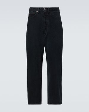 A.PRESSE Jeans Anchos De Tiro Alto - Negro