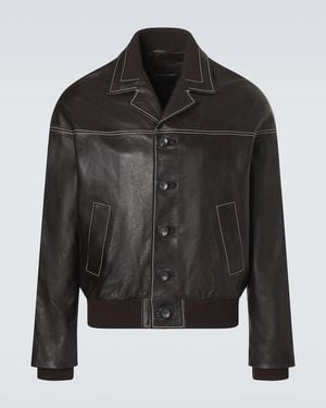 Wales Bonner Time Leather Jacket - Black