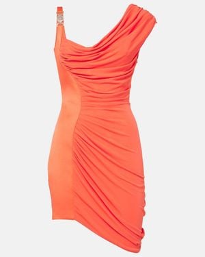 Versace Medusa '95 Jersey And Satin Minidress - Red