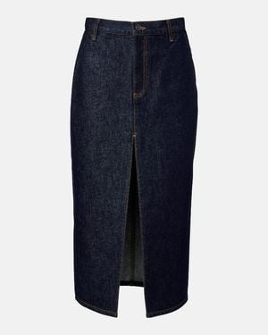 KHAITE Gonna Midi Di Jeans Anden - Blu