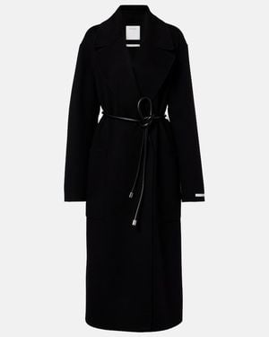 Sportmax Oversize-Mantel Aus Schurwolle - Schwarz