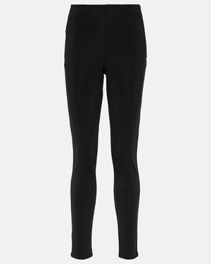 Jet Set Pegaso High-Rise Slim Trousers - Black