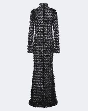 Taller Marmo Vestido De Fiesta Dragon Lady Con Lentejuelas - Negro