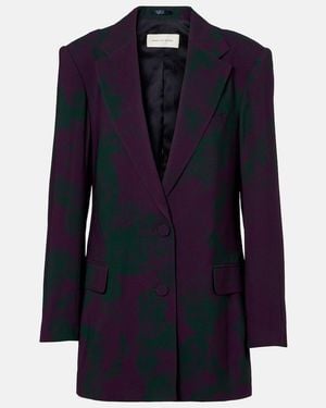 Dries Van Noten Printed Blazer - Blue