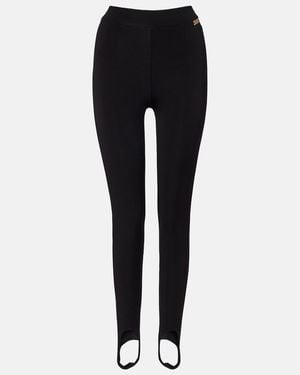 Balmain Jersey Stirrup Leggings - Black