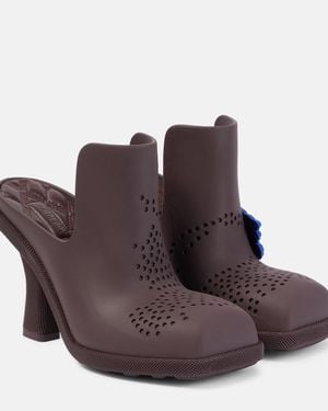 Burberry Barbican Pvc Mules - Purple
