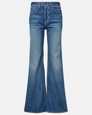 Nili Lotan Jeans Bootcut Terrell De Tiro Alto - Azul