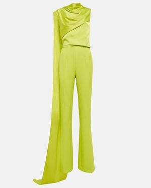 Safiyaa Cara Crepe Jumpsuit - Green