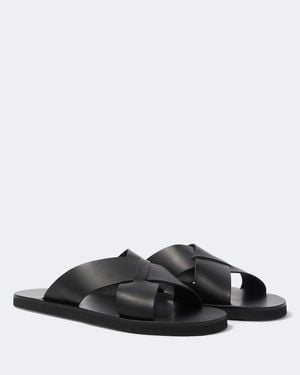 Ancient Greek Sandals Bios Leather Sandals - Black