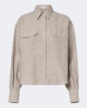 Brunello Cucinelli Linen Shirt - Natural