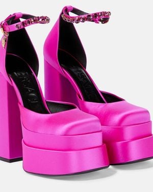 Versace Medusa Aevitas Double Platform Court Shoes - Pink
