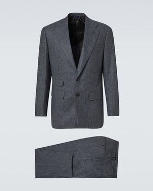 Thom Sweeney Wool Flannel Suit - Blue