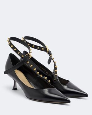 Fendi Salones Vertigo De Piel Con Tachuelas - Negro
