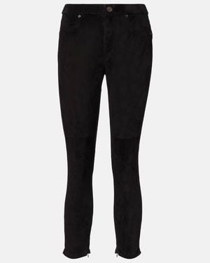 Isabel Marant Dorothea Suede Slim Pants - Black