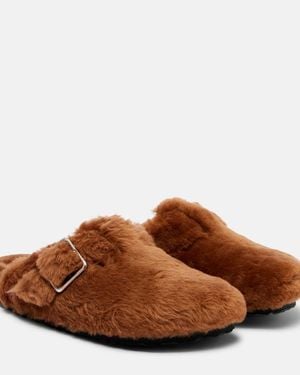 Birkenstock Boston Shearling Clogs - Brown