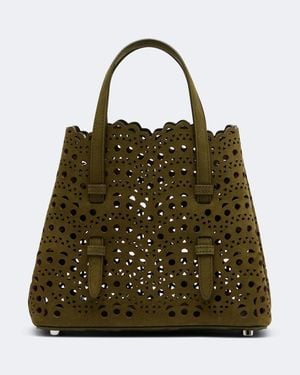 Alaïa Henkeltasche Mina 20 Small Aus Leder - Grün