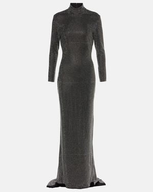 Solace London Embellished Viscose Maxi Gown - Black