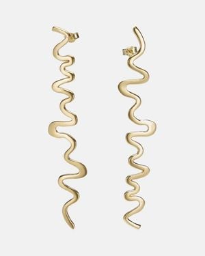YSSO Shore 24Kt-Plated Drop Earrings - Metallic